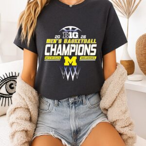 Michigan Wolverines 2026 Big Ten Men’s Basketball Regular Season Champions Locker Room T-Shirt