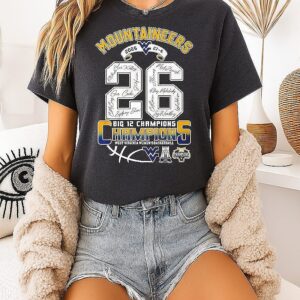 Michigan Wolverines Men’s Basketball ’26 Big 12 Champions 27-6 Score T-Shirt