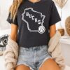 Milwaukee Bucks NBA Alternate Logo State Outline T-Shirt
