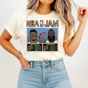 NBA Jam Cleveland Cavaliers Cavs Mitchell And Harden T-Shirt