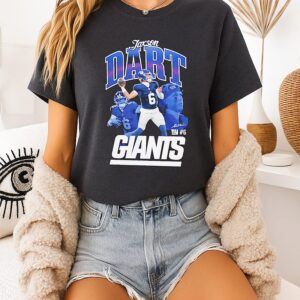 New York Giants Jaxson Dart Triple Pic T-Shirt