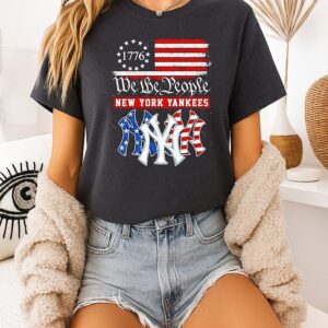 New York Yankees We The People Est 1776 Flag T-Shirt