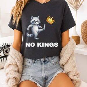 No Kings In America Raccoon T-Shirt
