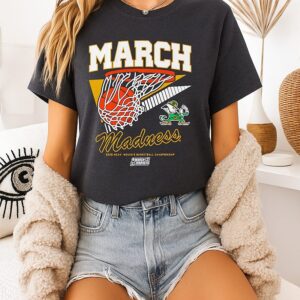 Notre Dame Fighting Irish Wbb 2026 March Madness Retro Swish T-Shirt