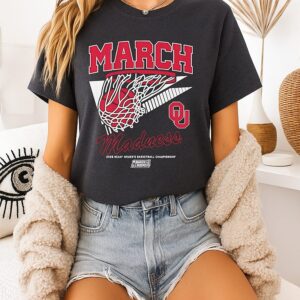 Oklahoma Sooners Wbb 2026 March Madness Retro Swish T-Shirt