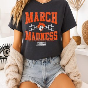Oklahoma State Cowgirls Wbb 2026 March Madness Logo T-Shirt