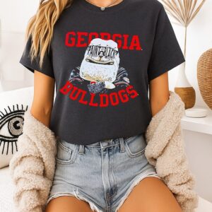 Paint It Black Georgia Bulldogs Baseball T-Shirt