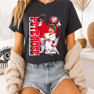 Pete Rose Cincinnati Reds Legendary Collage Player ’26 T-Shirt