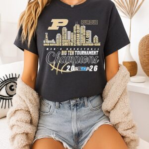 Purdue Boilermakers 2026 Big Ten Champions City Skyline T-Shirt
