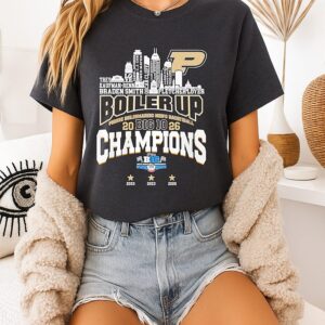 Purdue Boilermakers Big Ten Champions 2026 Player Name City Skyline T-Shirt