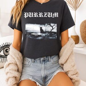 Purrzum Black Cat Gothic T-Shirt