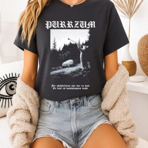 Purrzum For Skikkelsens Sjel Var En Katt En Katt Av Vondskapens Makt Filosofem Parody T-Shirt