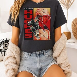 Quinn Hughes Minnesota Hockey Poster Graphic T-Shirt