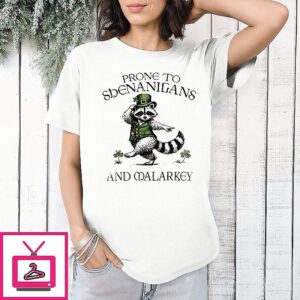 Raccoon Leprechaun Prone To Shenanigans And Malarkey T-Shirt