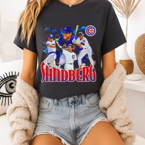 Ryne Sandberg Chicago Cubs Legendary Collage Player ’26 T-Shirt