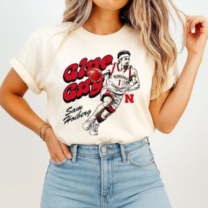 Samuel Hoiberg Nebraska Cornhuskers Glue Guy Cartoon T-Shirt