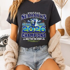 Seattle Seahawks Super Bowl Champions 2026 Built For The Storm T-Shirt