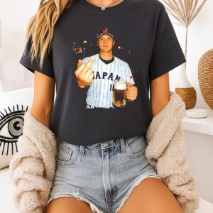 Shohei Ohtani Japanese Baseball Team Middle Finger T-Shirt