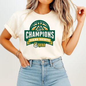 Siena Saints Maac Men’s Basketball Champions 2026 Logo T-Shirt