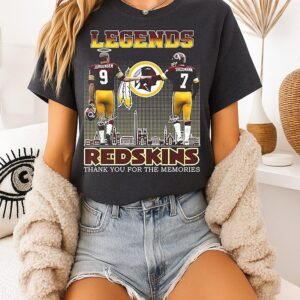 Sonny Jurgensen And Joe Theismann Washington Commanders Legend Thank You For The Memories T-Shirt