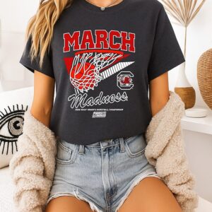 South Carolina Gamecocks Wbb 2026 March Madness Retro Swish T-Shirt