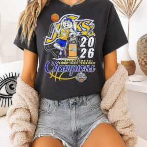 South Dakota State Jackrabbits 2026 Summit League Women’s Basketball Tournament Champions T-Shirt