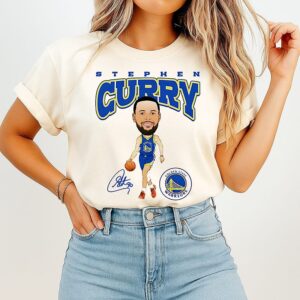 Steph Curry Golden State Warriors Hardwood Comic Signature T-Shirt