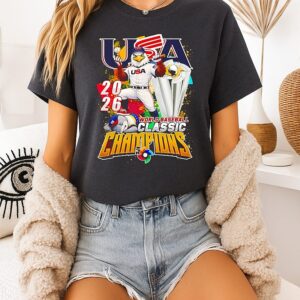 Team Usa’s 2026 World Baseball Classic Champions Mascot T-Shirt