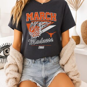 Texas Longhorns Mbb & Wbb 2026 March Madness Retro Swish T-Shirt