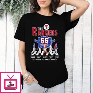 The Rangers 55th Season Thank You For The Memories Signature T-Shirt
