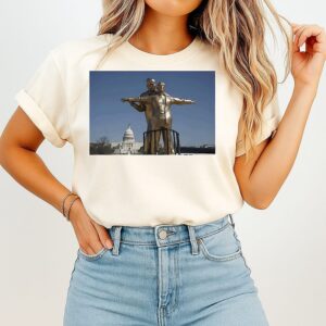 Trump And Epstein Titanic Statue Funny T-Shirt