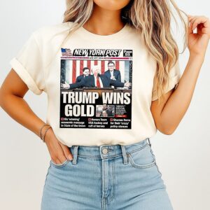 Trump Wins Gold New York Post Cover T-Shirt