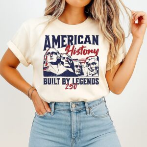 USA America 250 Years Built By Legends 1776 2026 T-Shirt
