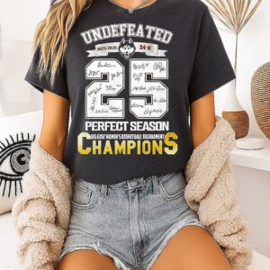 Uconn Huskies Women’s Basketball Perfect Season 2025-2026 34-0 Score T-Shirt