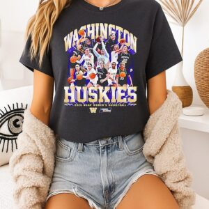 Washington Women’s Basketball NCAA March Madness 2026 Team Collage T-Shirt