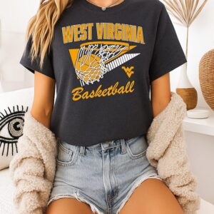 West Virginia Mountaineers NCAA Basketball Retro Swish T-Shirt