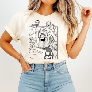 Wilt Bam Kobe 83 Basketball Player Comic T-Shirt