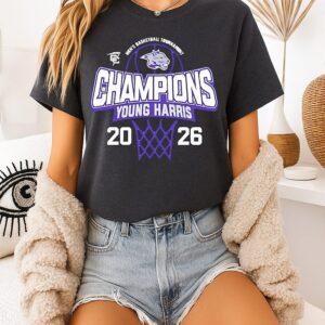 Young Harris College Men’s Basketball 2026 Conference Carolinas Tournament Champions T-Shirt