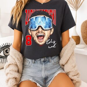 Zach Werenski Columbus Blue Jackets Goggles Signature T-Shirt