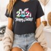 2021 Happy Easter Day Bunny Mask Colorful Egg T-Shirt