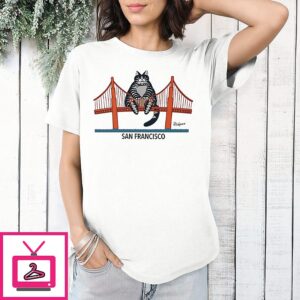 B Kliban Cat San Francisco Golden Gate T-Shirt