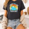 Baby Yoda Mask I Wear Teal For Cervical Cancer Awareness Sunset T-Shirt