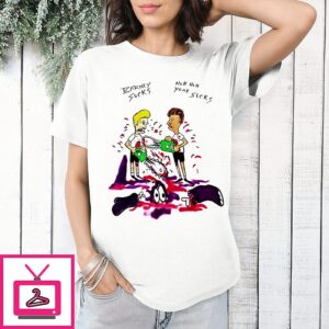 Beavis And Butt-Head Mtv Cartoon Barney Sucks Yeah Sucks T-Shirt