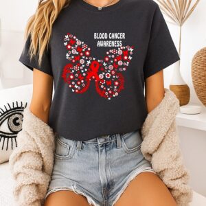 Blood Cancer Awareness Butterfly T-Shirt