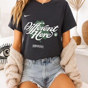 Boston Celtics Nike 2026 NBA Playoffs Mantra Different Here T-Shirt