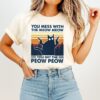 Cat You Mess With The Meow Meow You Get The Peow Peow Vintage T-Shirt