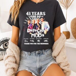 Depeche Mode 41 Years 1980-2021 Thank You For The Memories Signatures T-Shirt