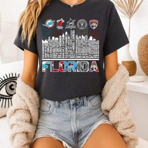 Florida City Sports Players Names City Skyline 2026 T-Shirt