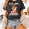 Girl Beautiful Reading Because Murder Is Wrong T-Shirt