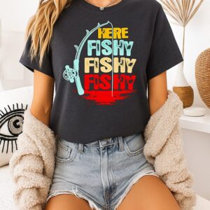 Here Fishy Fishy Fishy Fish Vintage T-Shirt